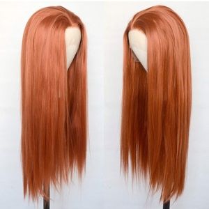 22inch Ginger Long Straight Lace Front Wigs
